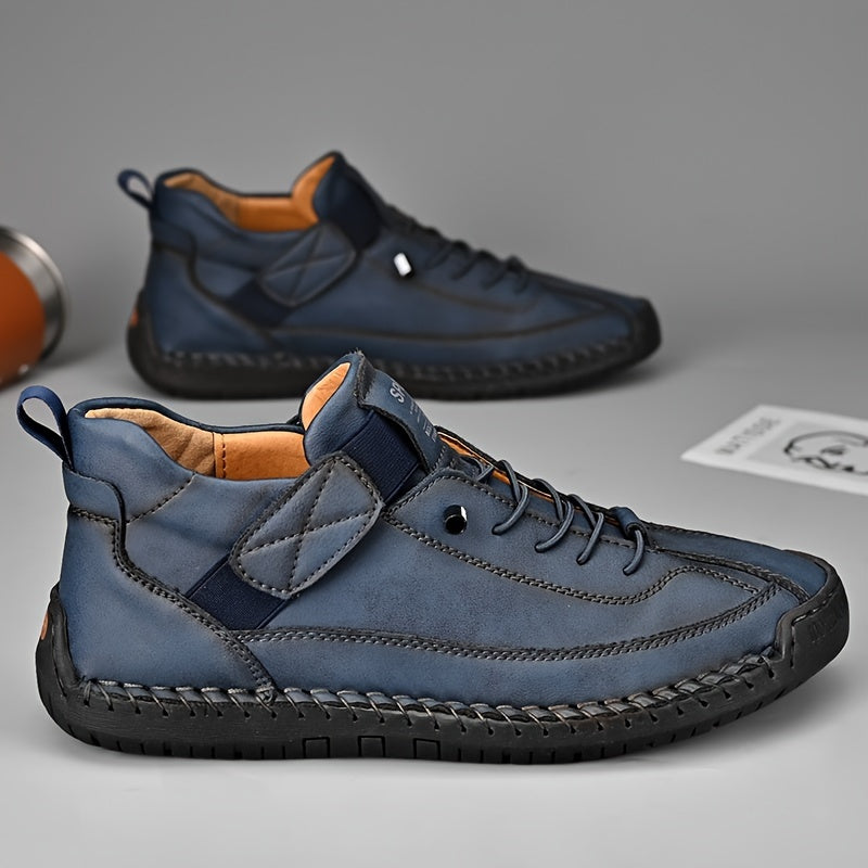 Men's Plus Size Ankle Shoes Synthetic Leather Casual Wear-Resistant Outdoor Footwear