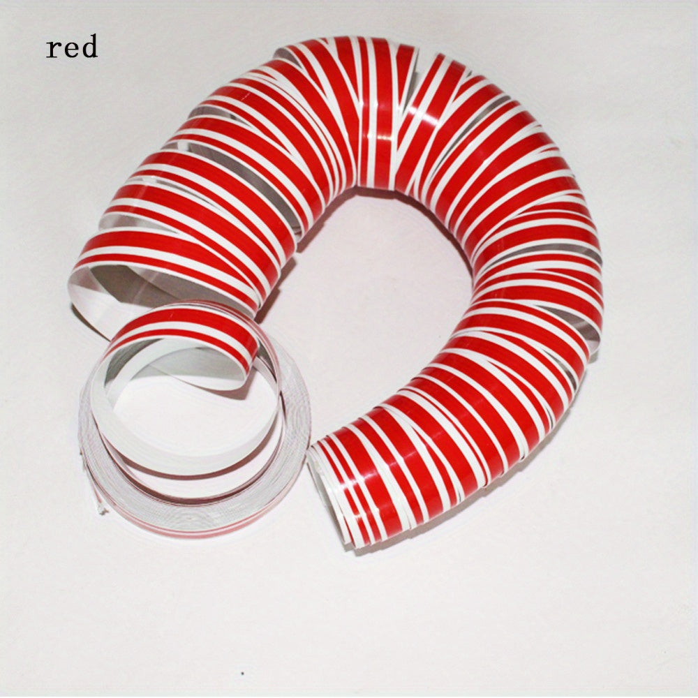 Qora va oq vinil avtomobil chiziqli stiker 385.8 dyuym, suv o'tkazmaydigan, UVga chidamli