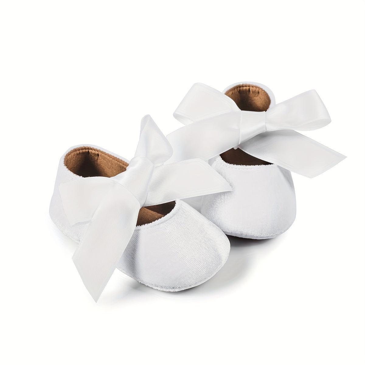 Infant Baby Girls Soft Sole Mary Jane Flats with Bowknot and Rubber Sole