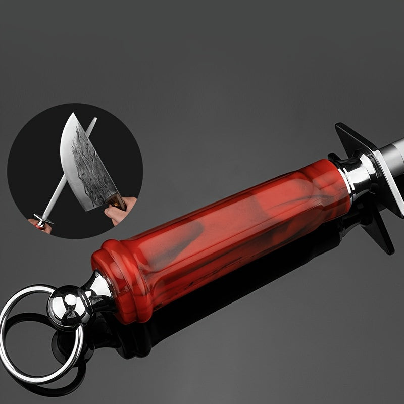 12 dyuymli qizil ABS pichoq silliqlash mashinasi, yuqori karbonli po'lat, ultra nozik shag'alli, oshxona va restoran uchun