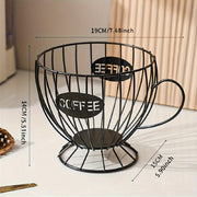 Modern Coffee Bar Capsule Iron Rack Light Household Snack Storage Display Shelf