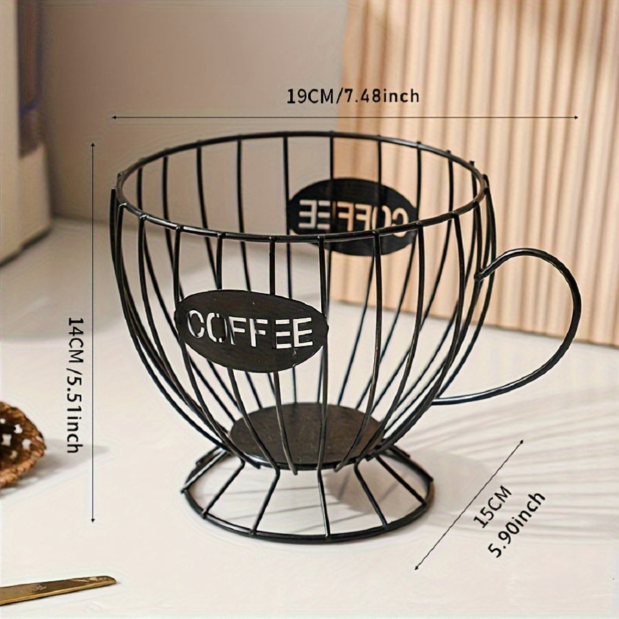Modern Coffee Bar Capsule Iron Rack Light Household Snack Storage Display Shelf