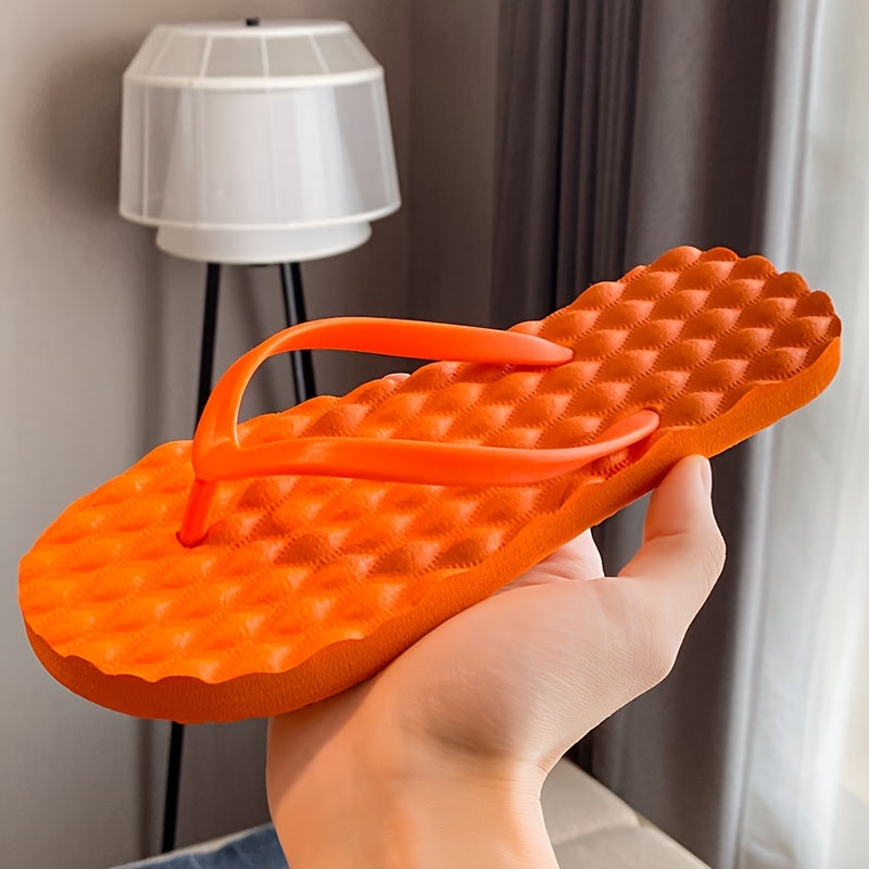 Women’s Summer Flip-Flops Lightweight TPU Non-Slip Sandals for Beach and Pool