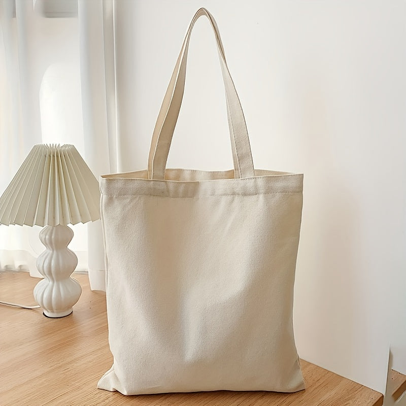 Canvas Shoulder Bag for Women with Simple Color Modern Design Versatile Tote and Diaper Bag