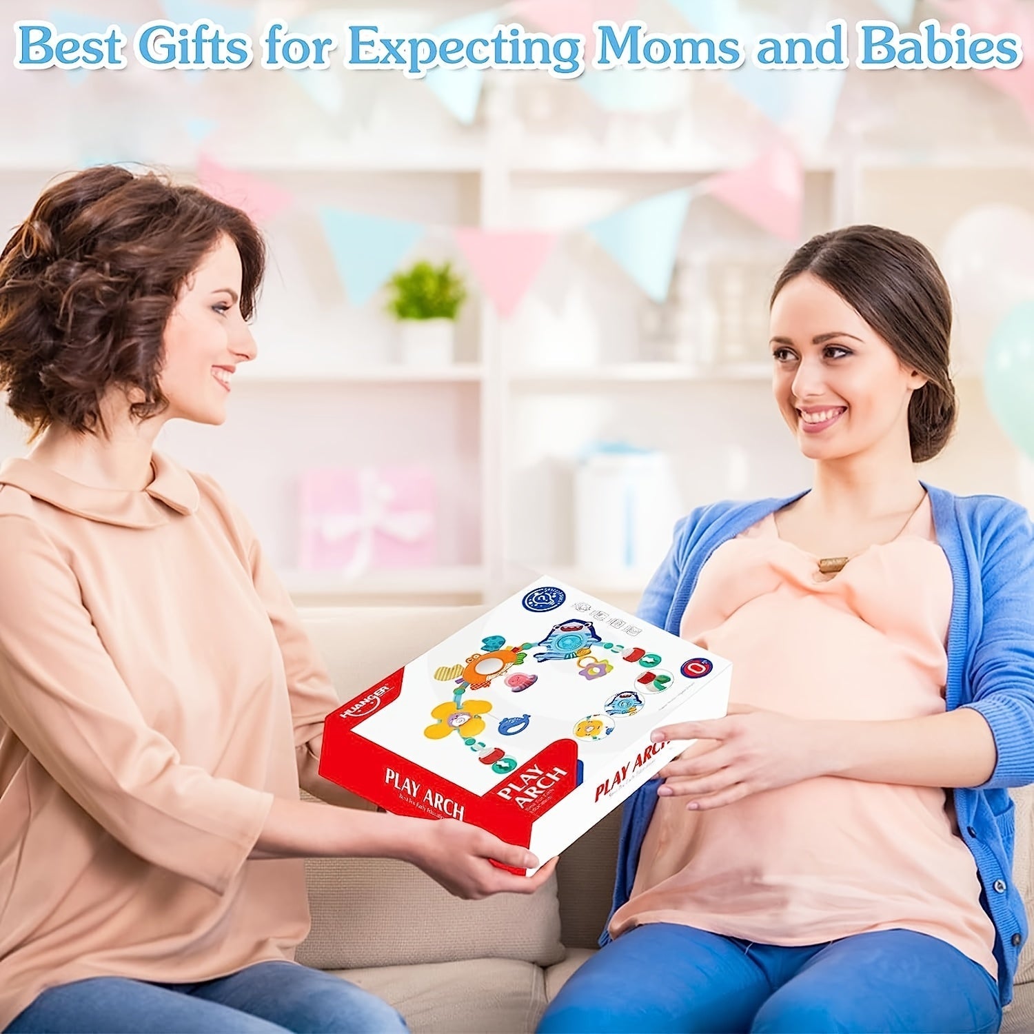 Sozlanadigan chaqaloq aravachasi arka o'yinchoq, 0-12 oyli bolalar uchun sezgirlik ko'ylagi, choyshabni silkituvchi