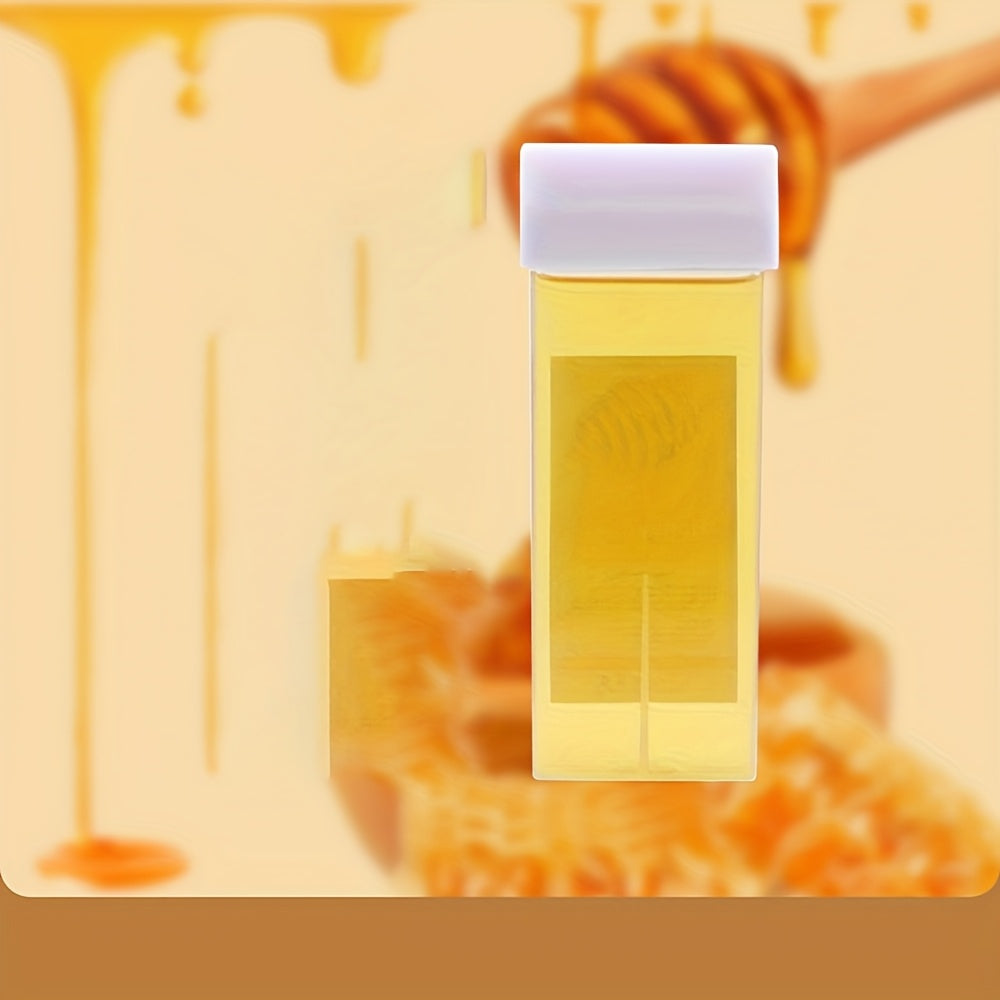 Tiras de cera depilatoria para cabello unisex con miel 100g rodillo manual de cera de abejas
