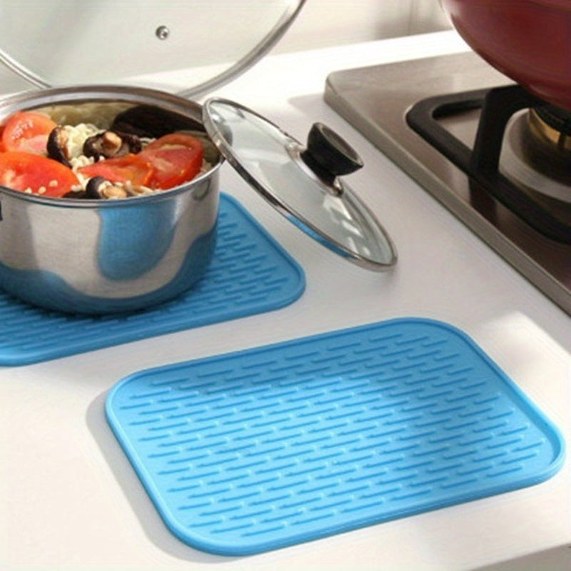 Tapete de silicona antideslizante para platos calientes, accesorio de cocina resistente al calor, 1 pieza