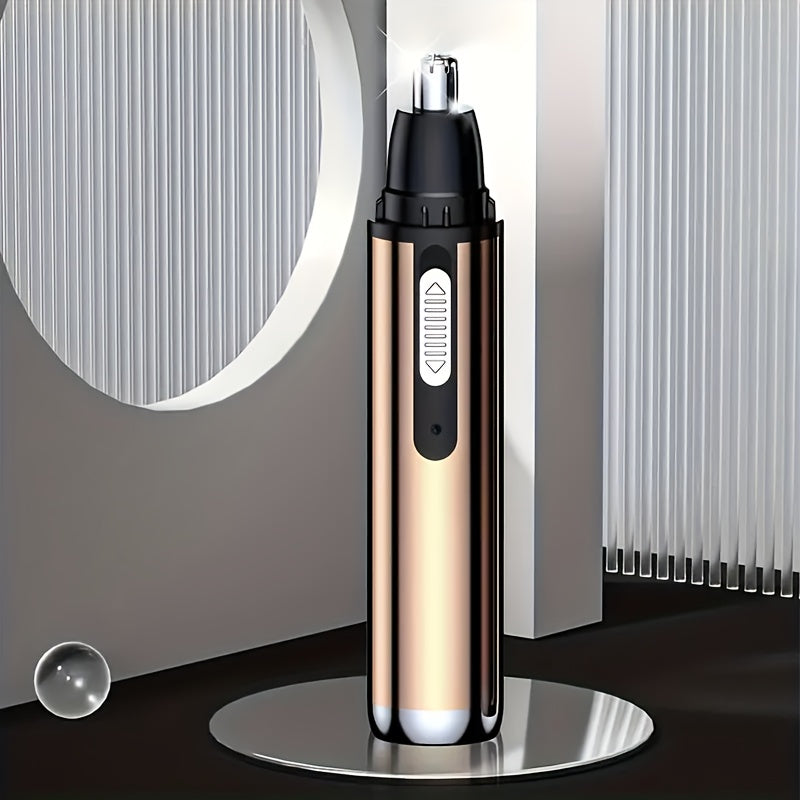 Recortador eléctrico de nariz, orejas y vello facial para hombres y mujeres, acero inoxidable, recargable