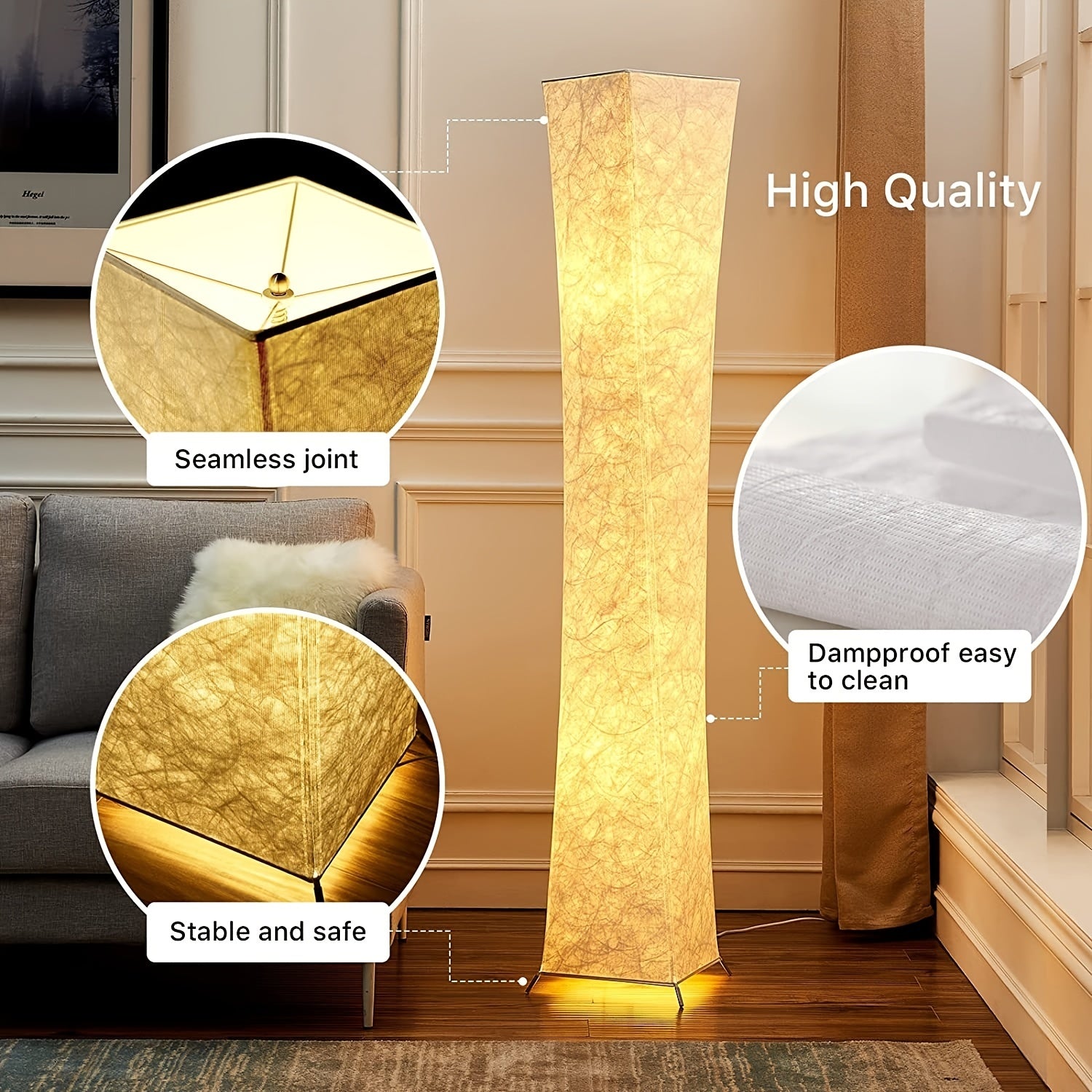 Modern LED Floor Lamp 132.08cm Adjustable Warm Light Remote USB Powered Space Theme for Bedroom Living Room Game Room