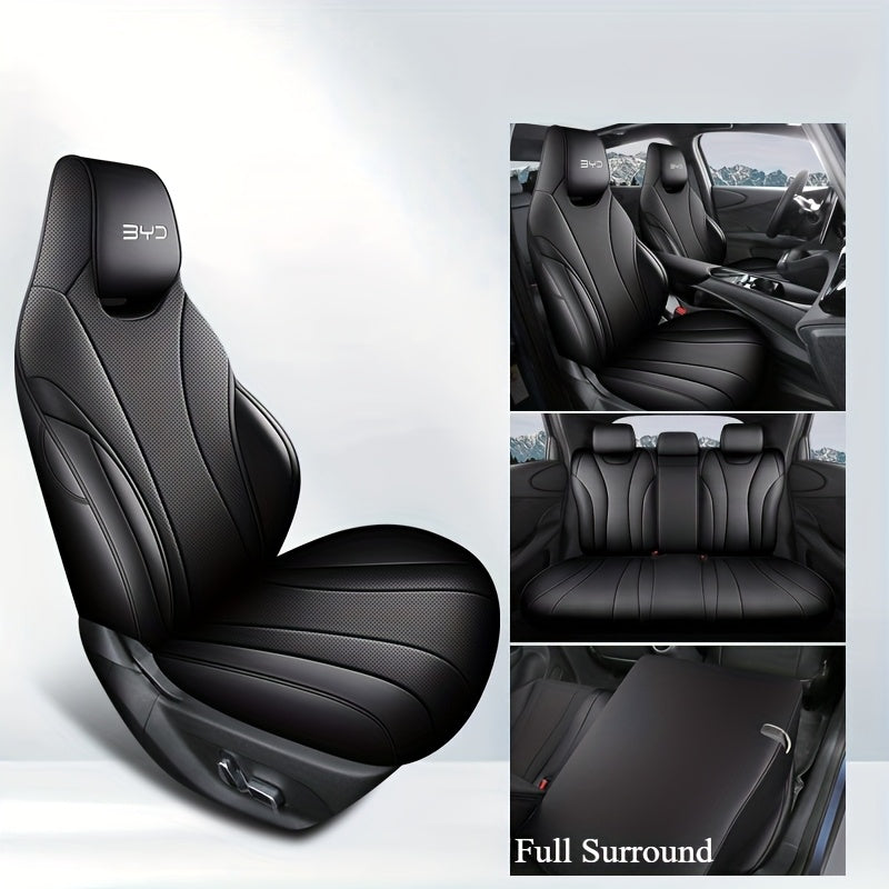 Full Set Car Seat Covers 5-Seat Synthetic Leather All-Season Protection