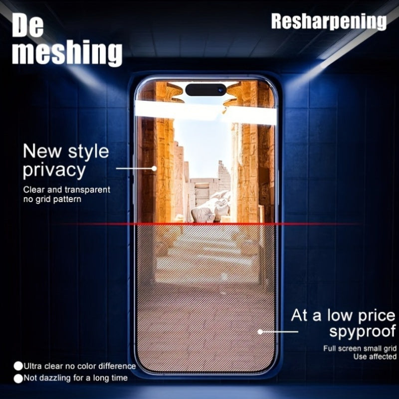 5pcs Privacy Screen Protector for iPhone Tempered Glass Dust-Free Privacy Film