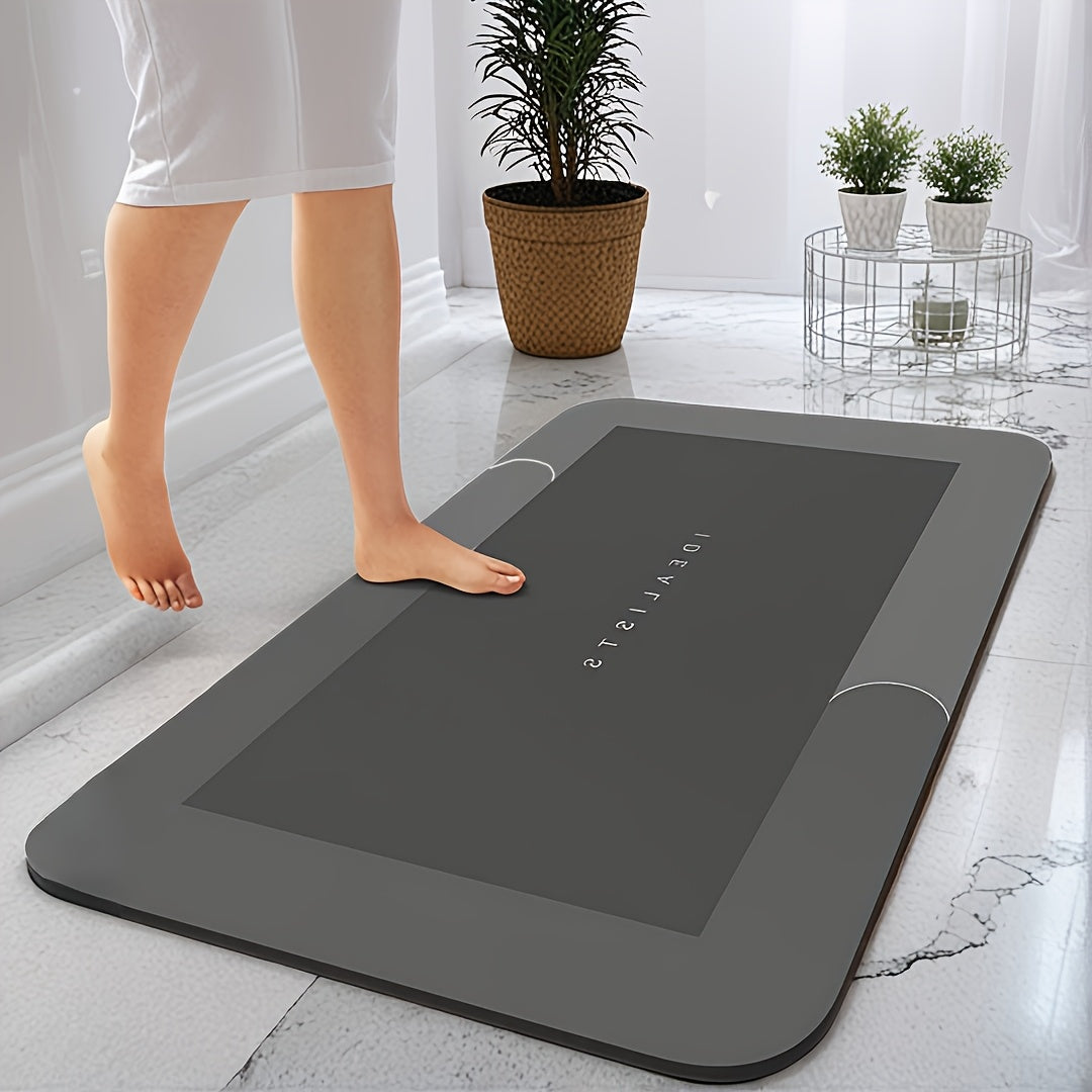 Anti-Slip Bathroom Mat, Quick Dry Crystal Velvet, Soft and Absorbent