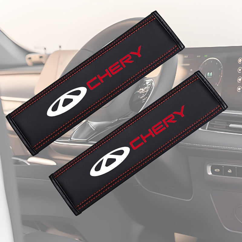 Faux Leather Car Seat Belt Shoulder Guard for Safety and Protection