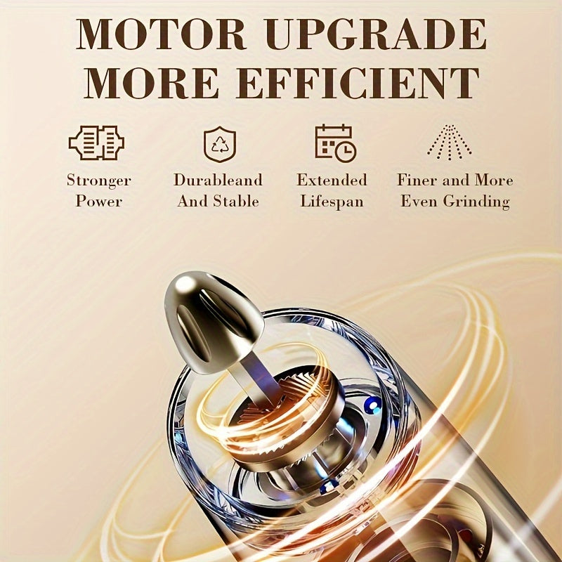 Электрический набор мельниц для перца и соли, перерабатываемый, без батареи, с USB-C, перезаряжаемый, регулируемый крупность, светодиодный свет