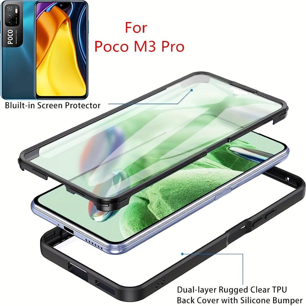 360 Full Body Shockproof Phone Case for Xiaomi POCO Series with Built-in Screen Protector