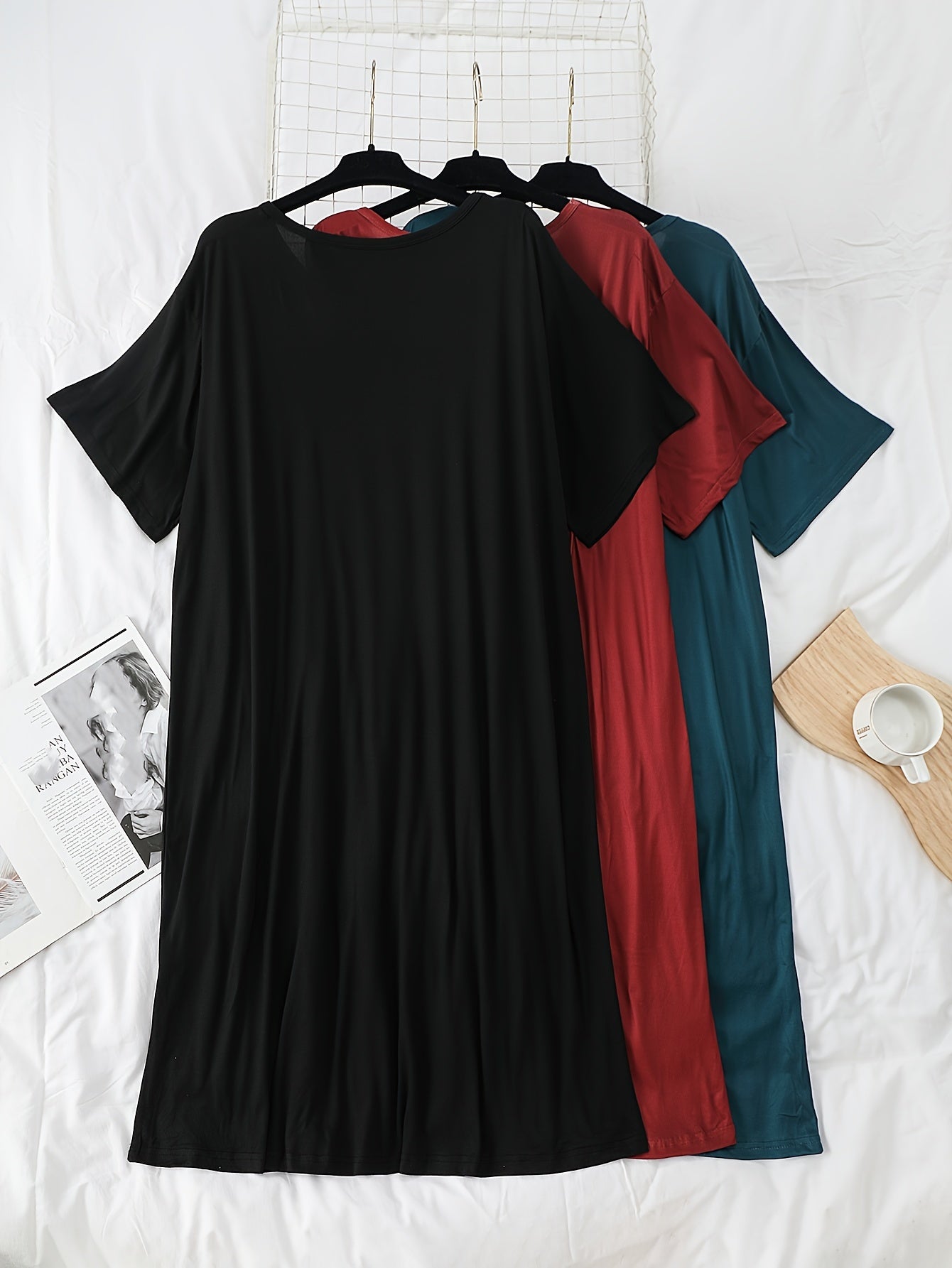 Pijamas de mujer de 3 piezas con estampado de letras, ropa de dormir suave y elástica de manga corta

Source:
Women's 3pcs Letter Print Sleepwear Soft Stretch Short Sleeve Pajamas