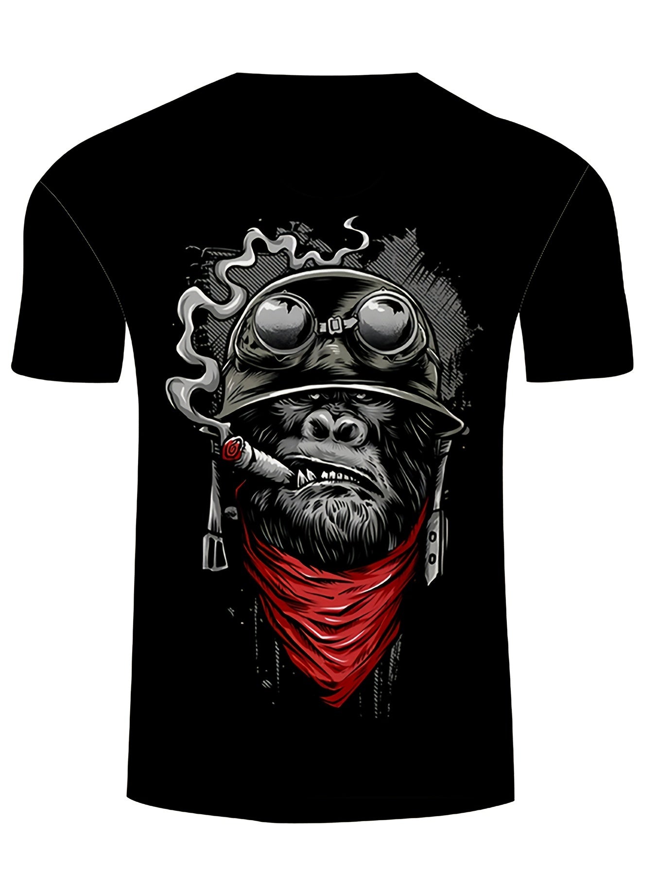 Men's Plus Size Anime Gorilla Graphic T-Shirt Short Sleeve Casual Summer Top