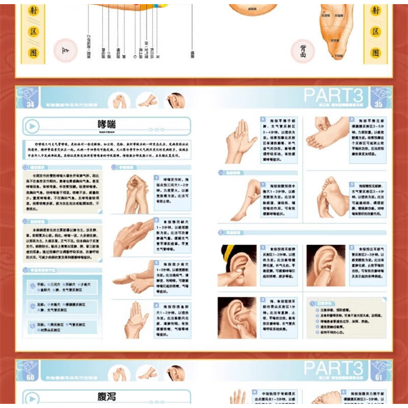 Chinese Acupoint Massage Book with HD Illustrations Simplified Chinese Guide