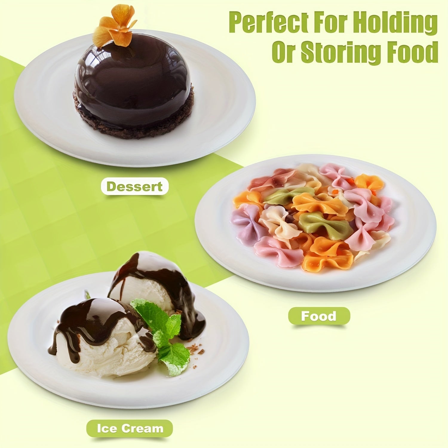 Paquete de 100 platos desechables de uso intensivo, 15.24 cm, vajilla de fibra de caña de azúcar