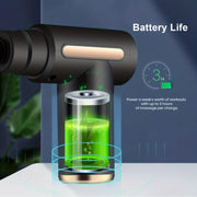 Portable Massage Gun with LED Touch Screen Rechargeable Lithium Battery 4 Interchangeable Heads Lightweight