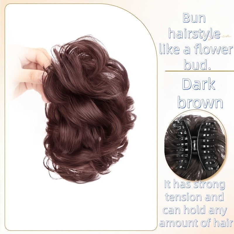Women's Voluminous Scrunchie Wig High-Temperature Fiber Natural-Looking Bun Extension