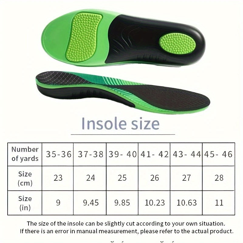 Male Female Arch Support Insoles for Sports Shoes and Flats EVA Foam Inserts