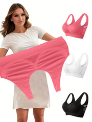 Women's Sports Bras Breathable Mesh Padded Support for Yoga Fitness Running