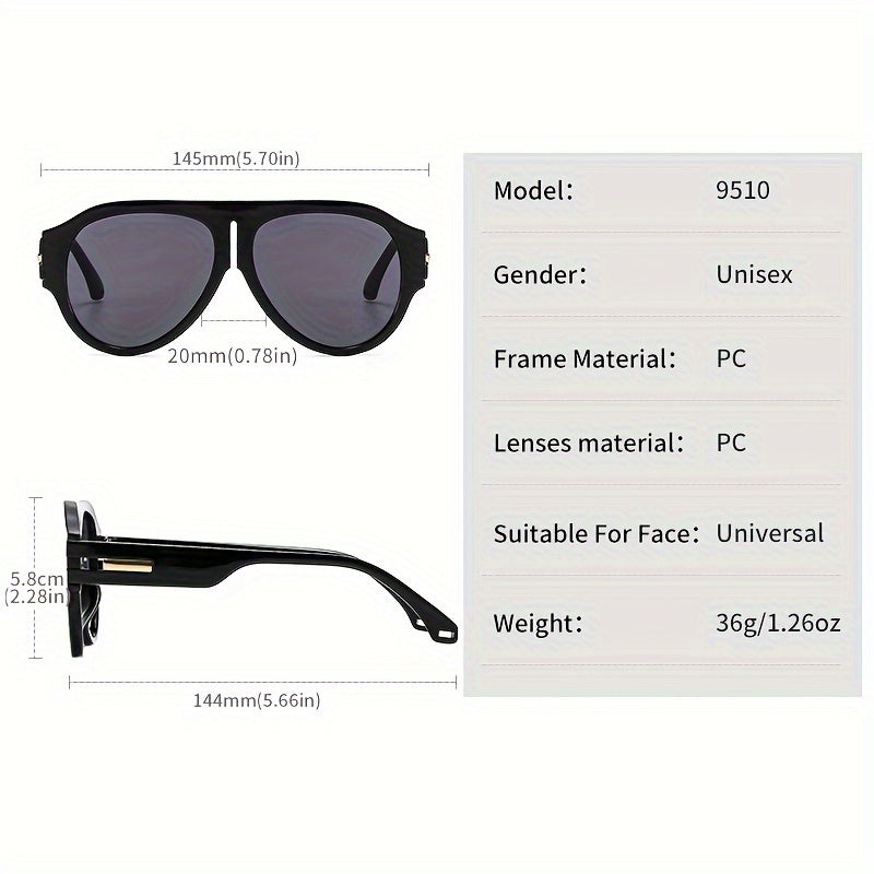 Large Square Fashion Glasses Reflective Lenses Outdoor Active Urban Street Style