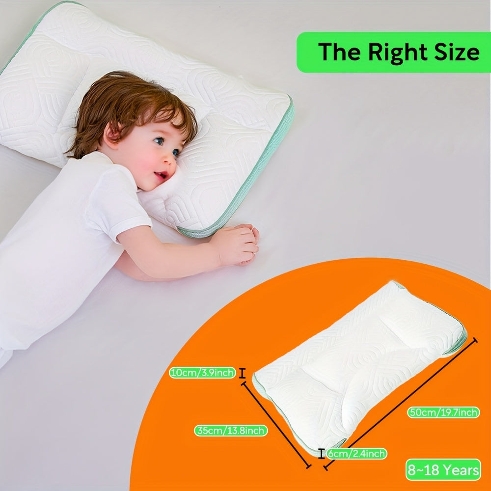 Kids Animal Pattern Pillow for Side and Back Sleep Travel Washable Pink Green