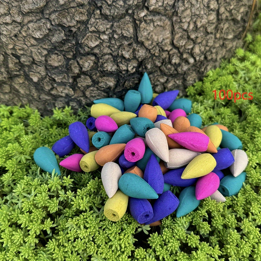 Natural Lavender Incense Cones for Yoga and Tea Rooms Backflow Waterfall Smoke