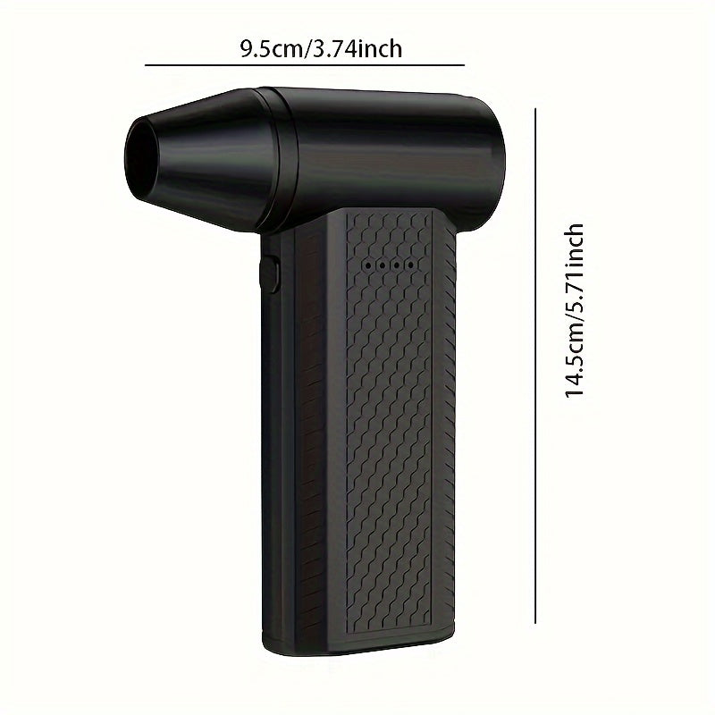 Портативный ручной вентилятор с бесщеточным двигателем 200000 об/мин, 4 скорости, USB-зарядкой, аккумулятором 8000 мАч