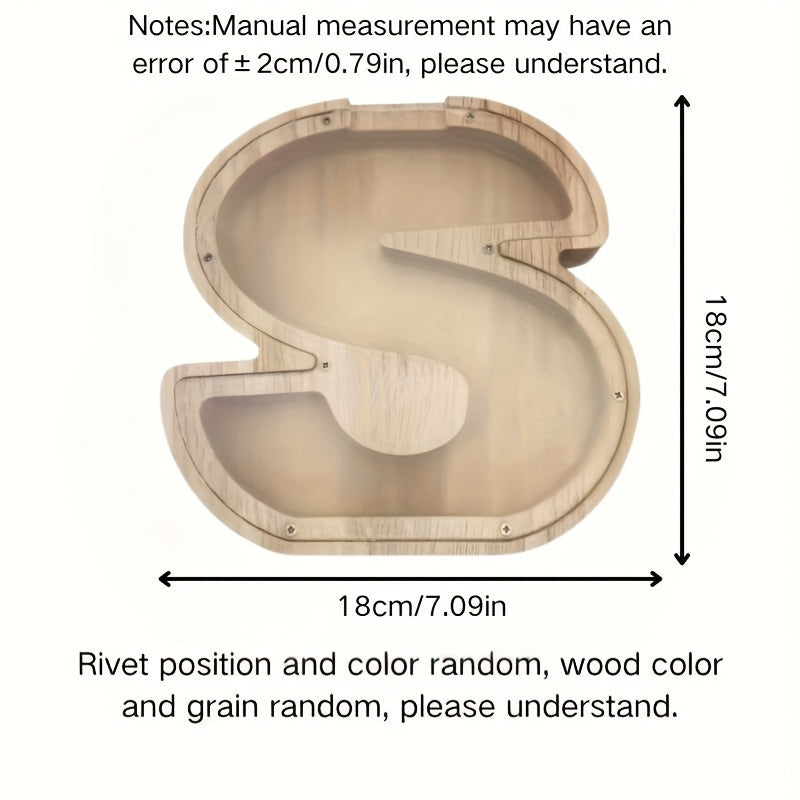 Personalized Wooden Alphabet Letters Set with 26 A-Z Transparent Blocks for Gifts and Home Decor
