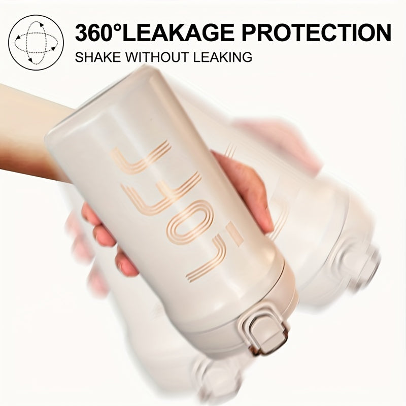 Taza de agua de viaje de acero inoxidable de gran capacidad, aislada, para bebidas calientes y frías