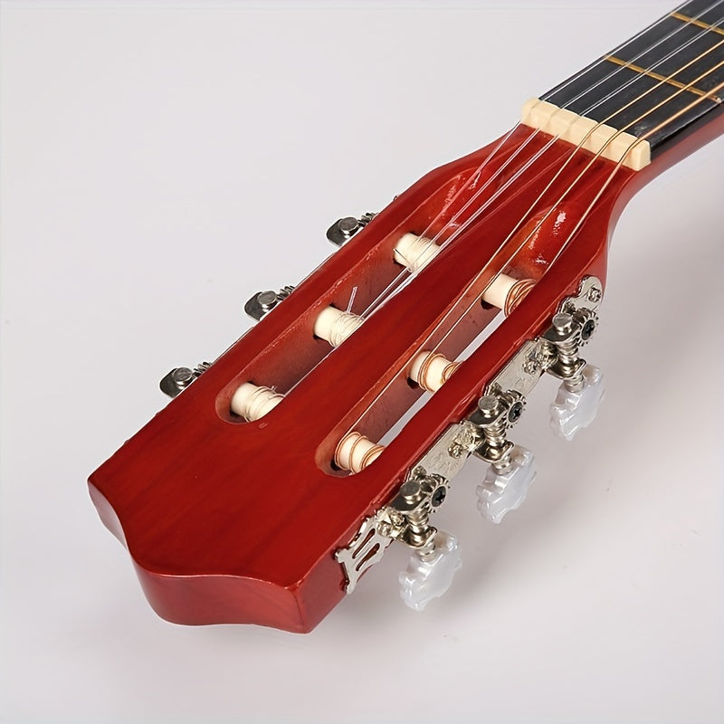 Kit de guitarra acústica clásica para adultos y adolescentes de 30/38 pulgadas con púas, bolsa y estuche
