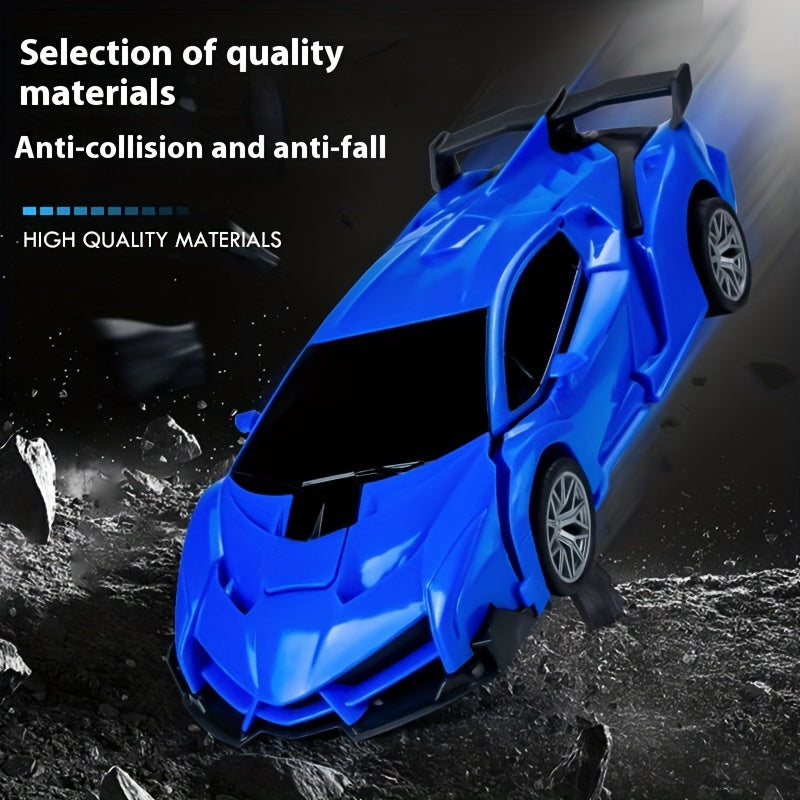 Coche robot control remoto eléctrico con rotación de 360° y deriva para niños a partir de 3 años en blanco, rojo, amarillo y azul