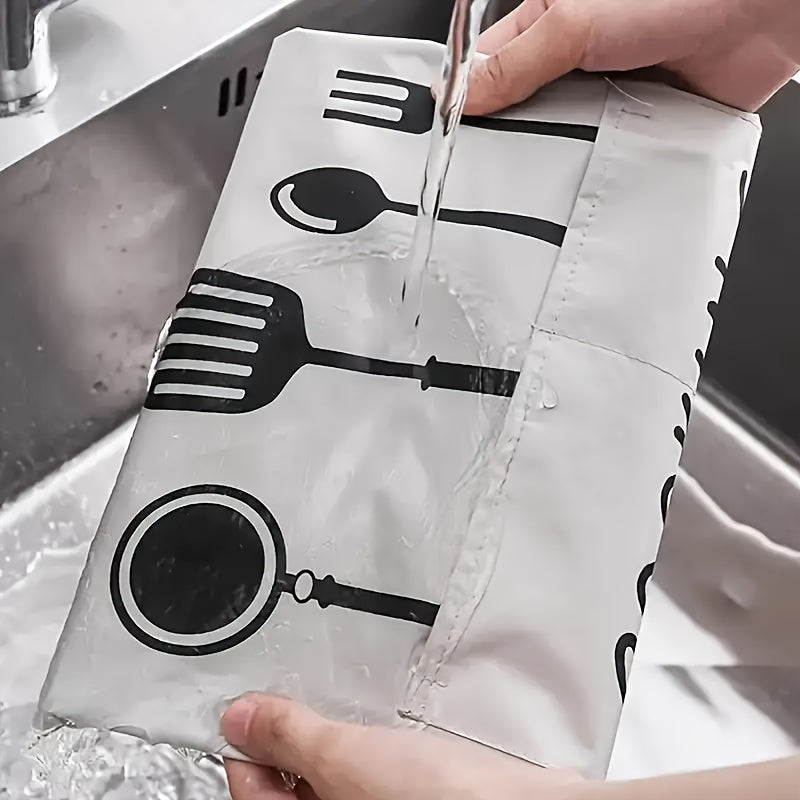 Waterproof Oil-Proof Kitchen Apron for Women Adjustable Waist Cooking Utensil Protector