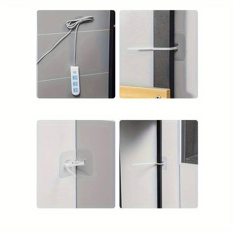 Wall-Mounted Furniture Tip-Over Prevention Device for Shoe Cabinet Shelf Wire Organizer