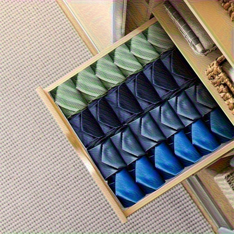 Polyester Drawer Organizer with Partitions for Socks Underwear and Ties