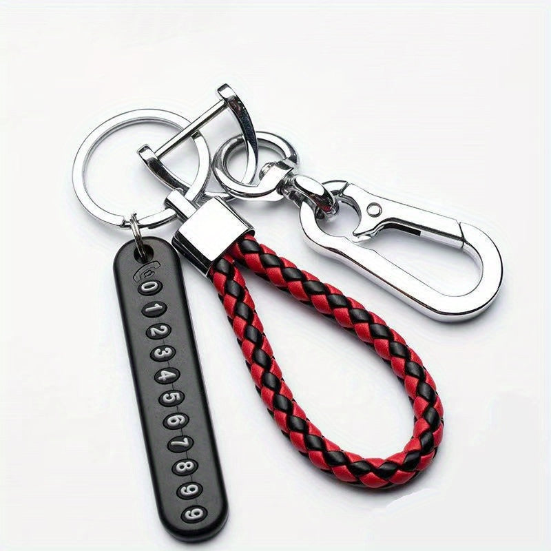 Unisex Anti-Lost Keychain Pendant With Phone Number Strip