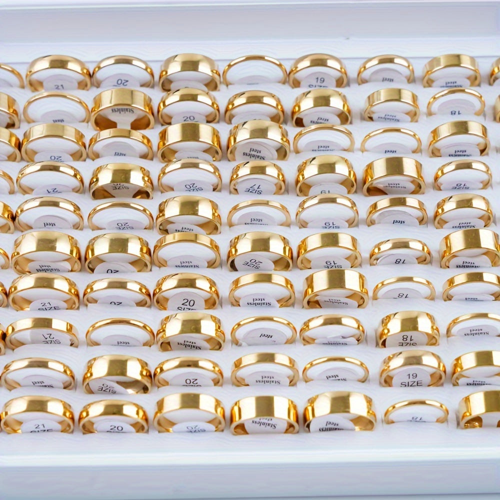 Minimalist zanglamaydigan po'latdan yasalgan uzuklar to'plami erkaklar va ayollar uchun, 10 ta uzuk, 2-8MM
