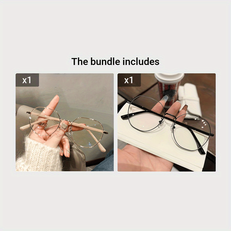 Gafas redondas retro con luz azul para mujeres con montura transparente