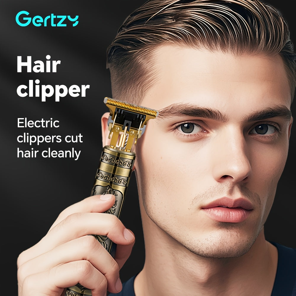 Kit de recortadora de cabello eléctrica para hombres, maquinilla de afeitar, regalo profesional para barberos, vacaciones