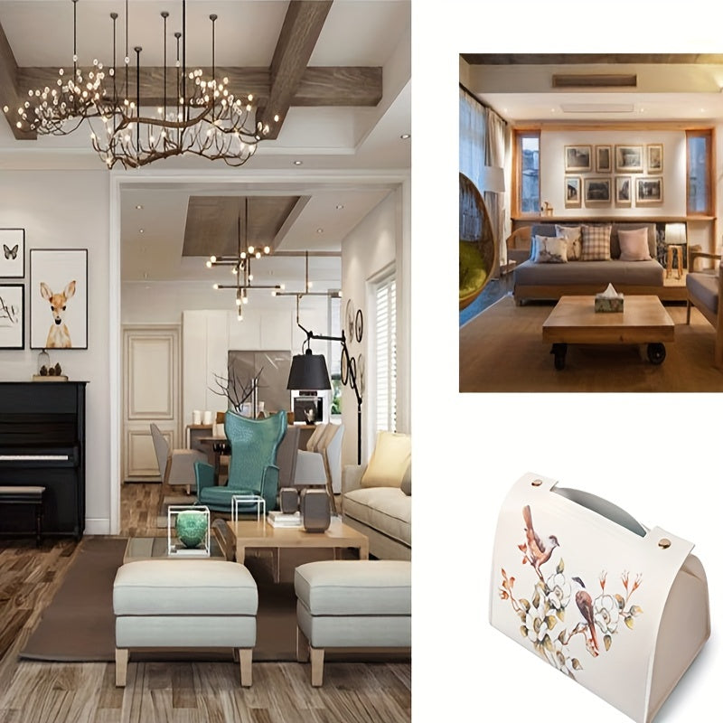 Чехол для коробки для салфеток из искусственной кожи Nordic для домашнего декора в нескольких комнатах