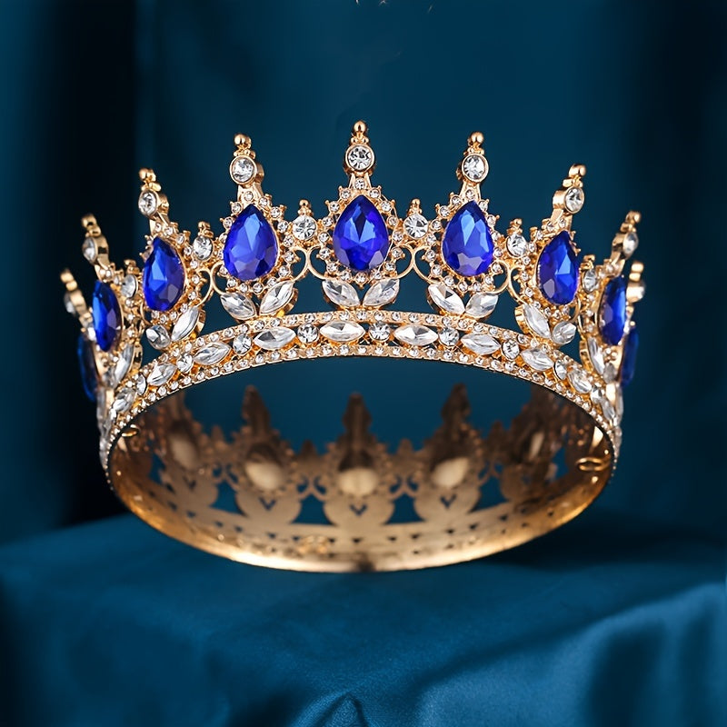 Rhinestone Tiara for Women Wedding Prom Bridal Hair Accessory Elegant Crown