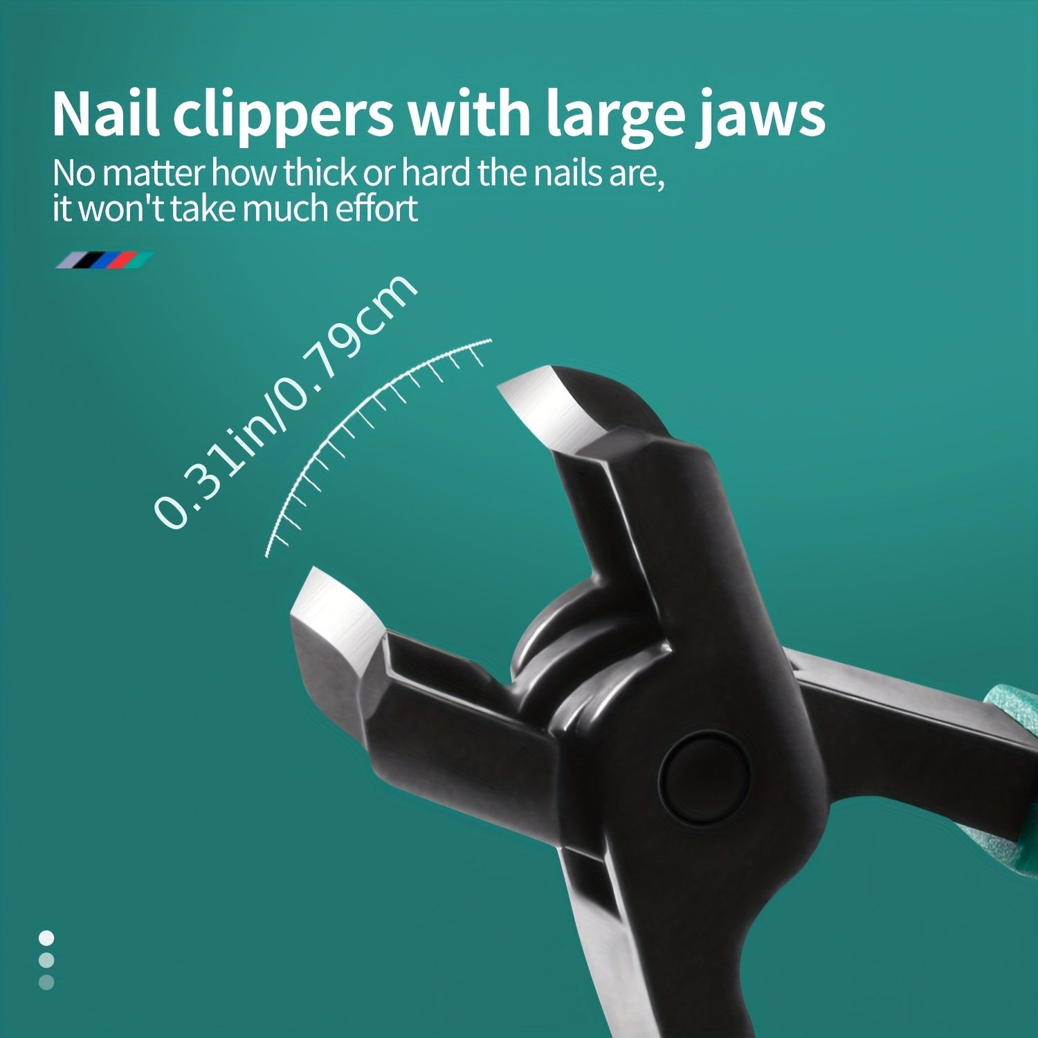 Heavy Duty Nail Clippers for Thick Nails with Large Opening Anti-Splash Design Stainless Steel