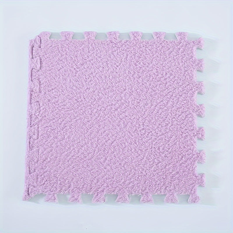 Set of 6 Plush Puzzle Rugs 29.97cm Soft Washable Customizable for Bedroom Living Room