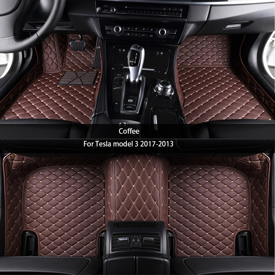Universal Car Floor Mats for Tesla Model 3 2019-2023 All-Season Easy to Clean