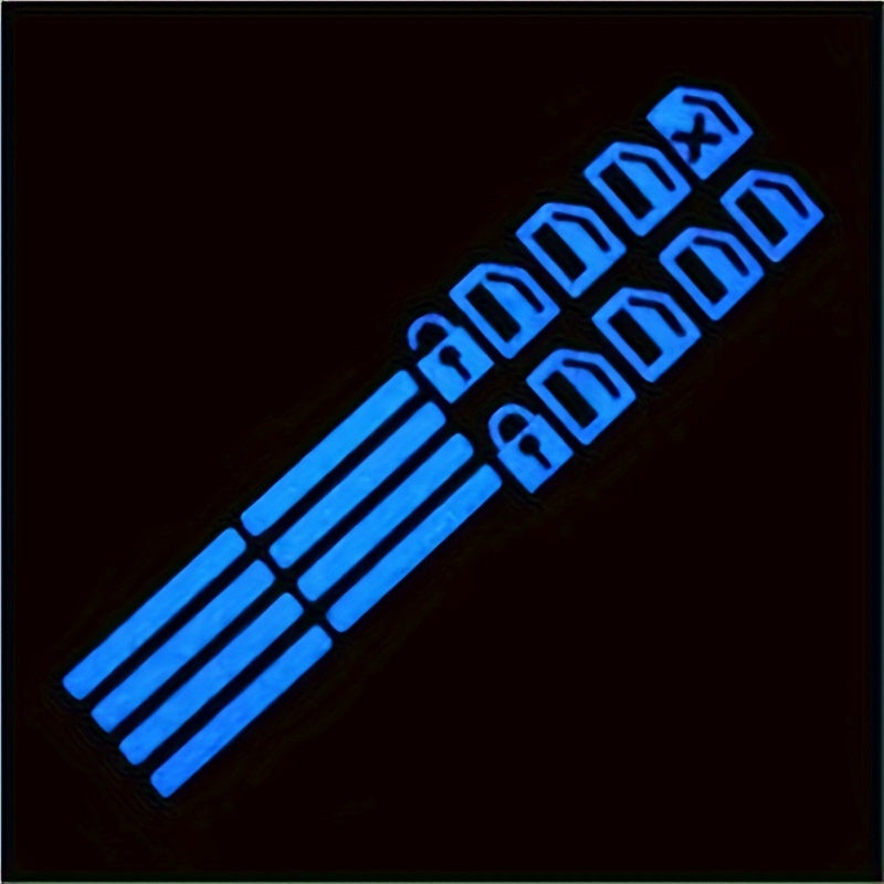 18pcs Luminous Car Stickers Self-Adhesive Night Vision Window Decals