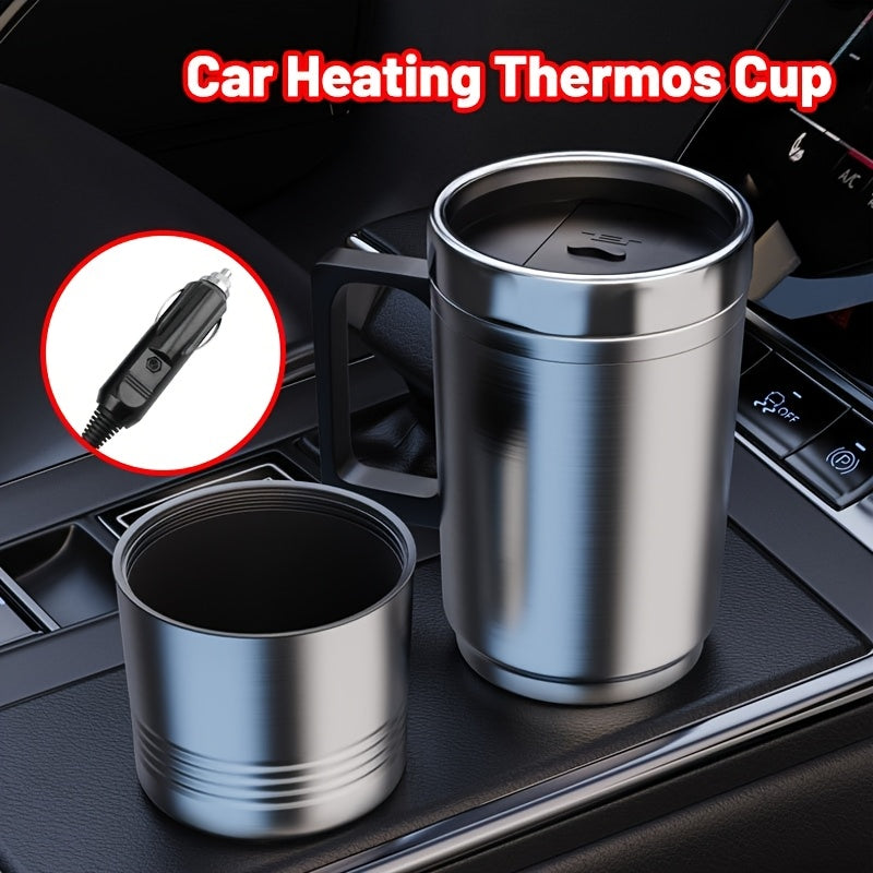 12V 24V Metall avtomobil issiq chashka, yashirin stakan bilan izolyatsiyalangan elektr sayohat uchun qahva va suv shisha