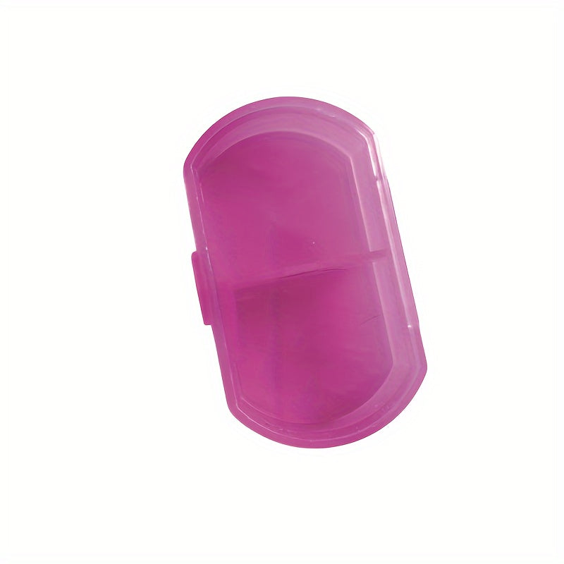 Portable Sealed Dust-Proof Pill Box With Two Compartments Plastic Storage Organizer
